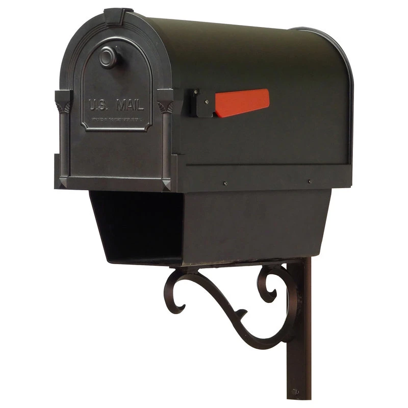 Special Lite Products Company Savannah Mailbox With Newspaper Tube & Sorrento Front Mailbox Mounting Bracket 3 Special Lite Products Company Savannah Mailbox With Newspaper Tube & Sorrento Front Mailbox Mounting Bracket