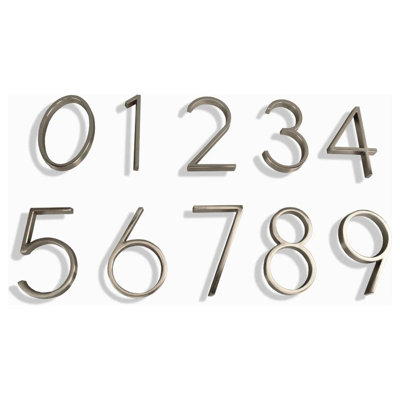 The Hillman Group Floating House Number, Brushed Nickel, Number 3 5 The Hillman Group Floating House Number, Brushed Nickel, Number 3 - Image 3