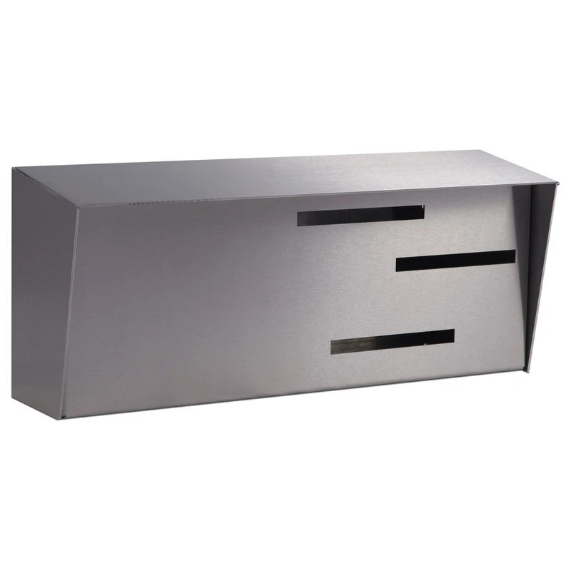 Mid-Century Modern Mailbox, Stainless 3 Mid-Century Modern Mailbox, Stainless