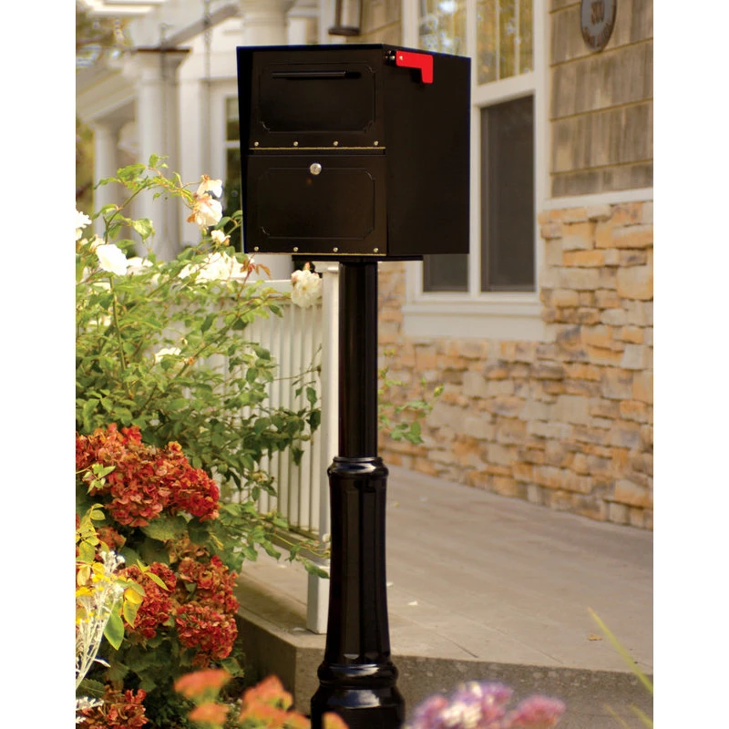 Architectural Mailboxes Basic Post With Decorative Cover, Black 5 Architectural Mailboxes Basic Post With Decorative Cover, Black - Image 3