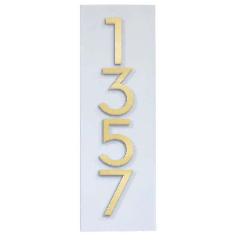 Modern Aspect Simply Sweet House Number Plaque, 7"x20", White, With Numbers 4 Modern Aspect Simply Sweet House Number Plaque, 7"x20", White, With Numbers - Image 2