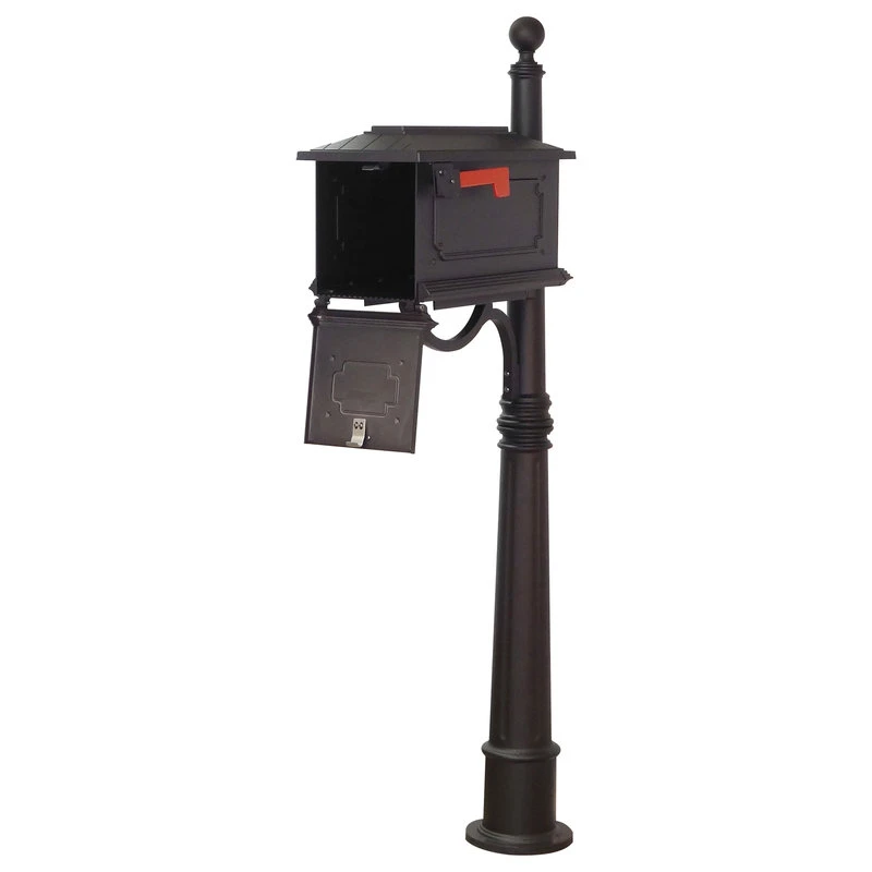 Special Lite Products Company Kingston Curbside Mailbox With Ashland Mailbox Post Unit, Black 4 Special Lite Products Company Kingston Curbside Mailbox With Ashland Mailbox Post Unit, Black - Image 2