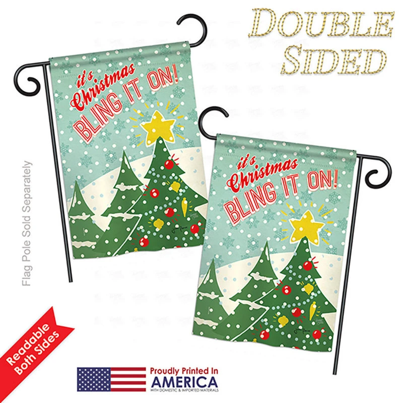 Breeze Decor Christmas Bling It On Winter, Seasonal Garden Flag 13"x18.5" 5 Breeze Decor Christmas Bling It On Winter, Seasonal Garden Flag 13"x18.5" - Image 3