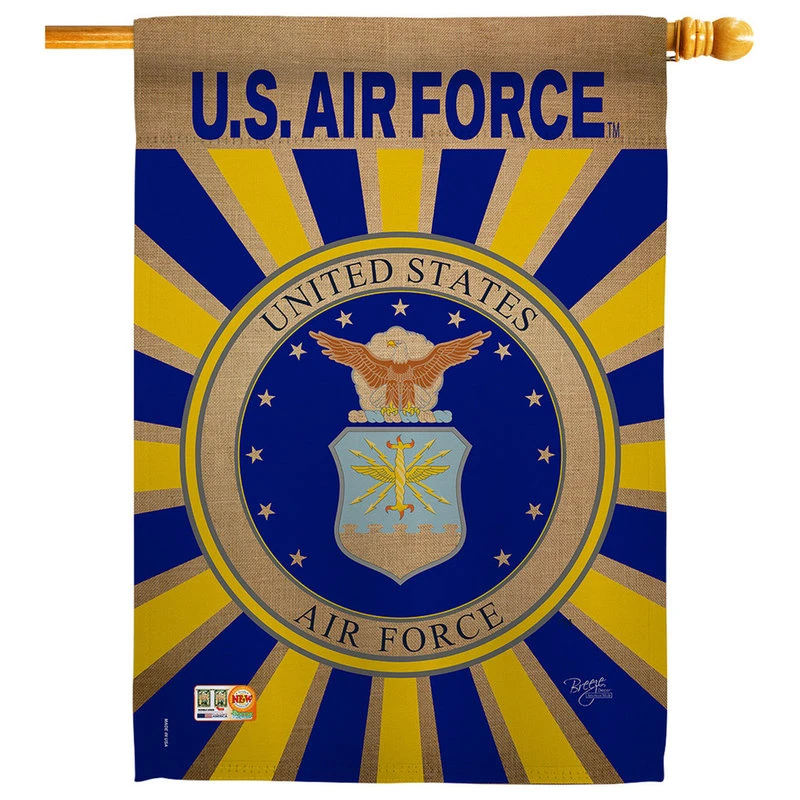 Breeze Decor Air Force Decorative Vertical Double Sided House Flag 3 Breeze Decor Air Force Decorative Vertical Double Sided House Flag