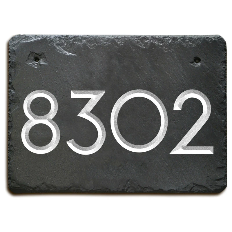 THE SLATE MASONS Modern Slate Address Plaque, Carved Numbers, House Sign/Marker 3 THE SLATE MASONS Modern Slate Address Plaque, Carved Numbers, House Sign/Marker