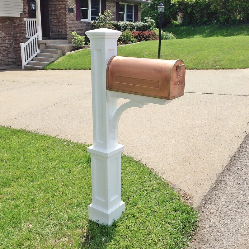 Mayne Newport Plus Mailbox Post, White 5 Mayne Newport Plus Mailbox Post, White - Image 3