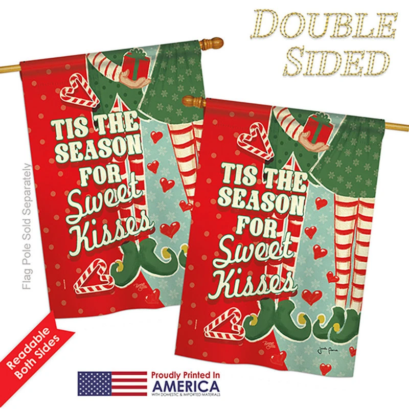 Breeze Decor Season Sweet Kisses Winter, Seasonal House Flag 28"x40" 5 Breeze Decor Season Sweet Kisses Winter, Seasonal House Flag 28"x40" - Image 3