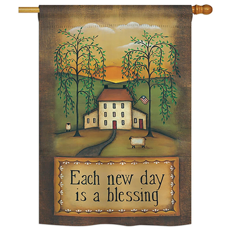 Breeze Decor Each New Day Inspirational, Everyday House Flag 28"x40" 3 Breeze Decor Each New Day Inspirational, Everyday House Flag 28"x40"