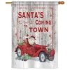 Breeze Decor Santa's Coming To Town Winter, Seasonal House Flag 28"x40" -Mayne Store c0410c6b0c34e8b9 5354 w800 h800 b1 p0