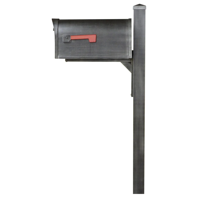 Special Lite Products Company Classic Curbside Mailbox And Wellington Post Smooth, Swedish Silver 6 Special Lite Products Company Classic Curbside Mailbox And Wellington Post Smooth, Swedish Silver - Image 4