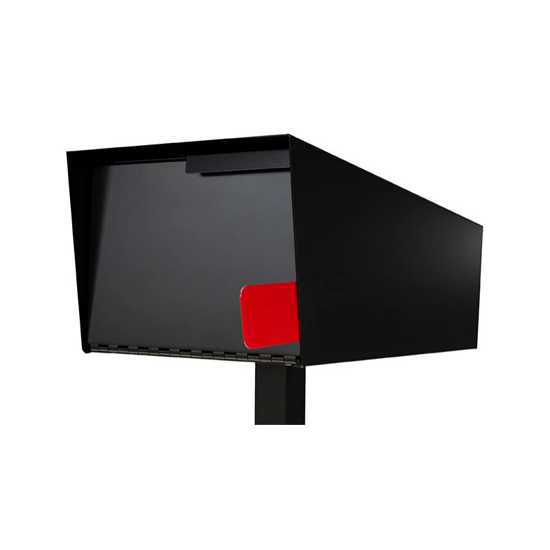 Modern Mailbox | Post Mounted Modern Mailbox | Monochromatic, Black, No Post 3 Modern Mailbox | Post Mounted Modern Mailbox | Monochromatic, Black, No Post