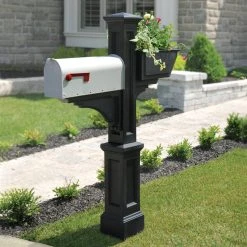 Mayne - Outdoor Products Of Distinction 8"W X 40"D X 56"H Westbrook Plus Mailbox Post, Black 9 Mayne - Outdoor Products Of Distinction 8"W X 40"D X 56"H Westbrook Plus Mailbox Post, Black -Mayne Store c9810ba80ac3c252 9871 w800 h800 b0 p0
