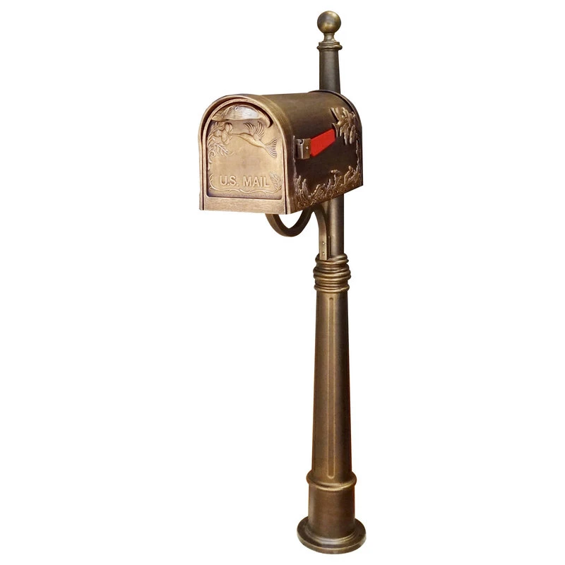 Special Lite Products Company Hummingbird Curbside Mailbox With Ashland Mailbox Post Unit, Hand Rubbed Bronze 3 Special Lite Products Company Hummingbird Curbside Mailbox With Ashland Mailbox Post Unit, Hand Rubbed Bronze