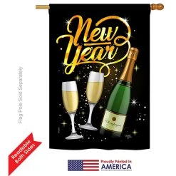 Breeze Decor Cheers To Happy New Year Winter Double-Sided Flag, 28"x40" 7 Breeze Decor Cheers To Happy New Year Winter Double-Sided Flag, 28"x40" -Mayne Store cbc1b0570c81437a 5844 w800 h800 b1 p0