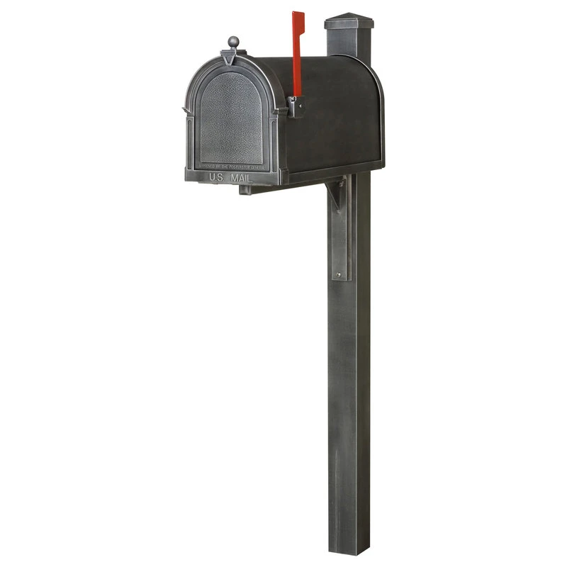 Special Lite Products Company Berkshire Curbside Mailbox And Wellington Decorative Post, Swedish Silver 4 Special Lite Products Company Berkshire Curbside Mailbox And Wellington Decorative Post, Swedish Silver - Image 2
