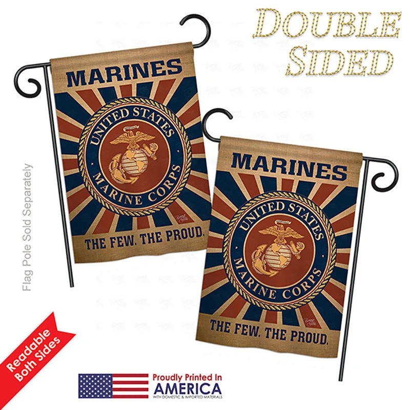 Breeze Decor Marine Corps Burlap Americana, Everyday Garden Flag 13"x18.5" 5 Breeze Decor Marine Corps Burlap Americana, Everyday Garden Flag 13"x18.5" - Image 3
