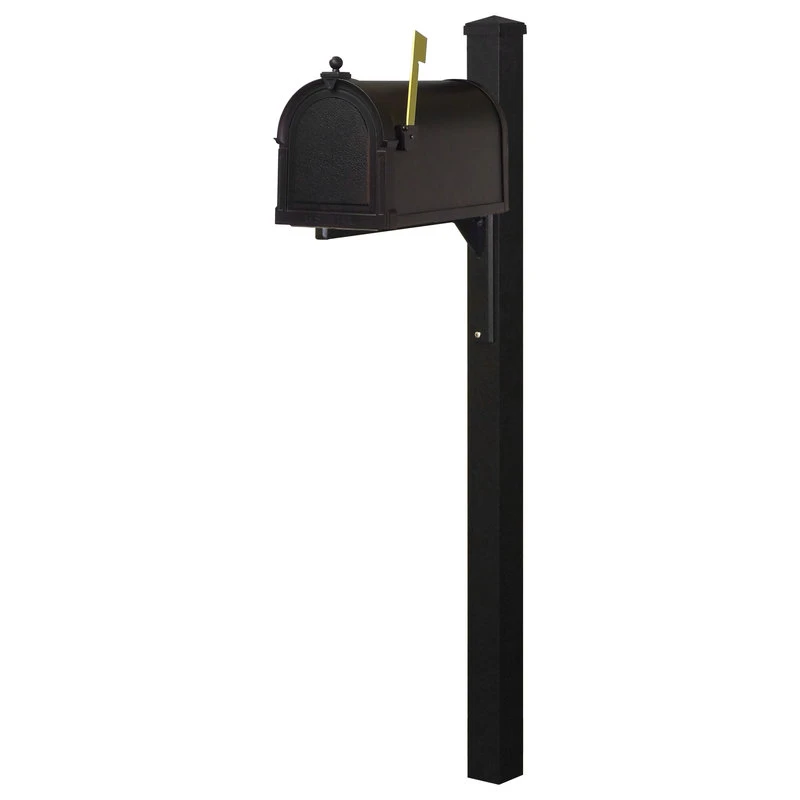 Special Lite Products Company Berkshire Curbside Mailbox And Wellington Decorative Post, Black 4 Special Lite Products Company Berkshire Curbside Mailbox And Wellington Decorative Post, Black - Image 2