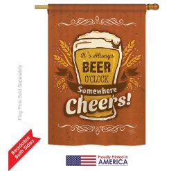 Breeze Decor It's Always Beer O'Clock Happy Hour And Drinks, Vertical House Flag, 28"x40" 6 Breeze Decor It's Always Beer O'Clock Happy Hour And Drinks, Vertical House Flag, 28"x40" -Mayne Store d1119d580c34e8e7 5360 w800 h800 b1 p0