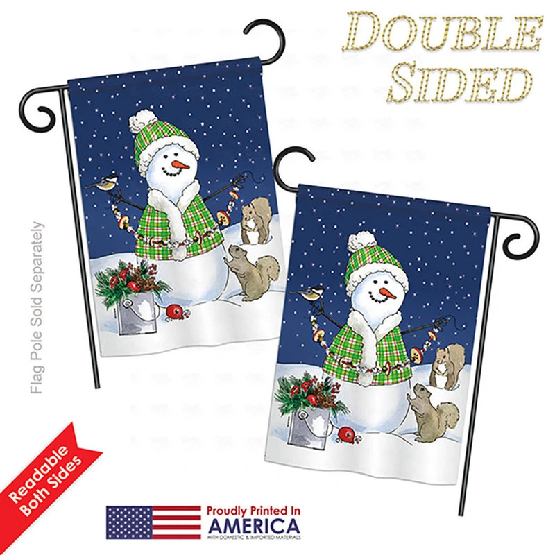 Breeze Decor Decorating With Snowmen Winter, Seasonal Decorative Garden Flag 13"x18.5" 5 Breeze Decor Decorating With Snowmen Winter, Seasonal Decorative Garden Flag 13"x18.5" - Image 3