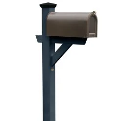 Highwood Hazleton Mailbox Post, Federal Blue
