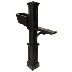 Mayne - Outdoor Products Of Distinction 8"W X 40"D X 56"H Westbrook Plus Mailbox Post, Black