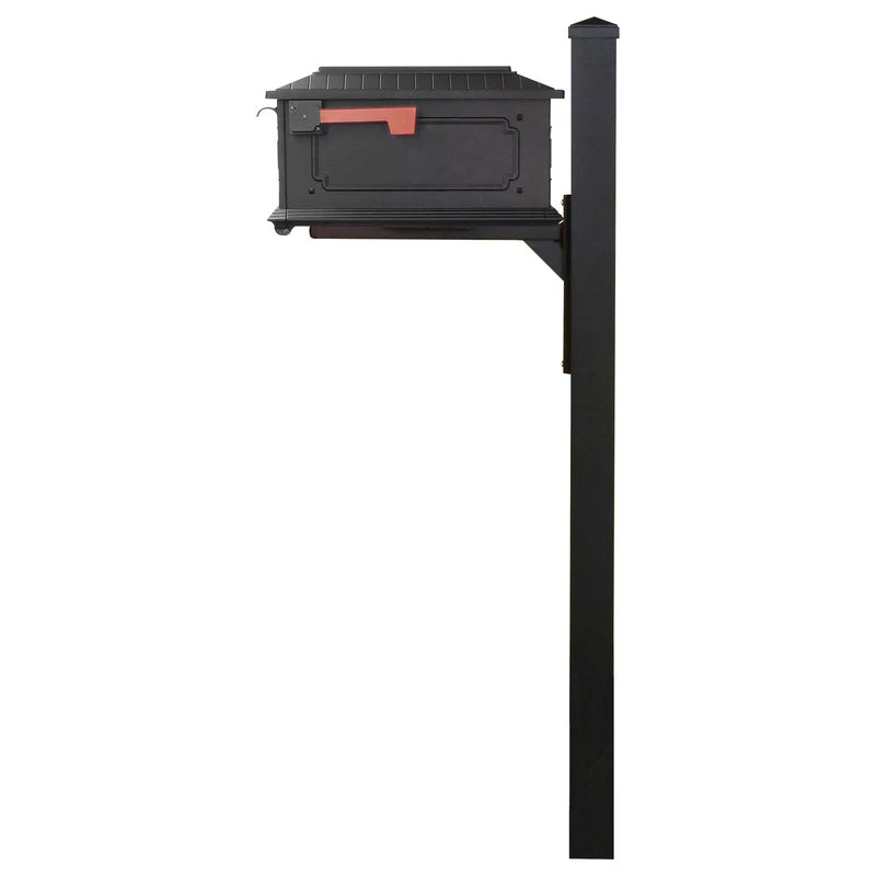 Special Lite Products Company Kingston Curbside Mailbox And Wellington Post Smooth Square, Black 6 Special Lite Products Company Kingston Curbside Mailbox And Wellington Post Smooth Square, Black - Image 4