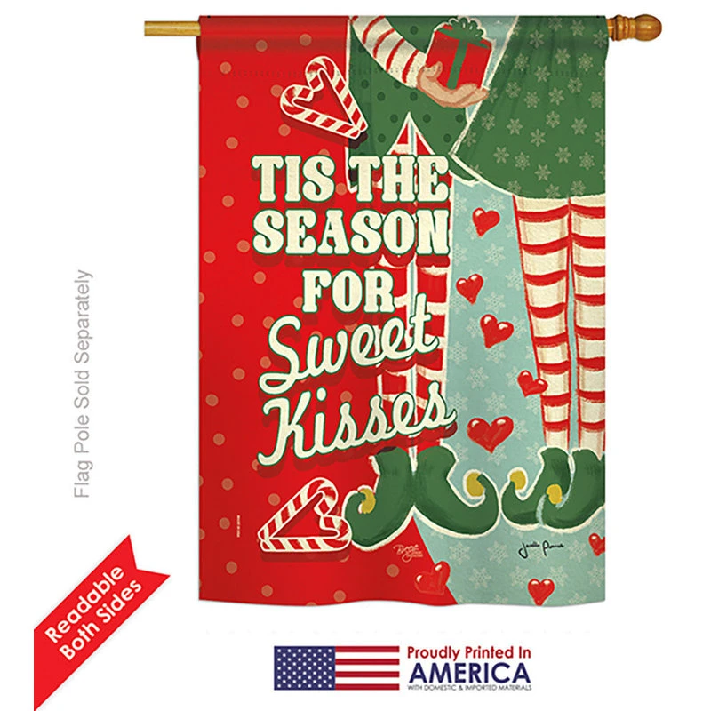 Breeze Decor Season Sweet Kisses Winter, Seasonal House Flag 28"x40" 4 Breeze Decor Season Sweet Kisses Winter, Seasonal House Flag 28"x40" - Image 2