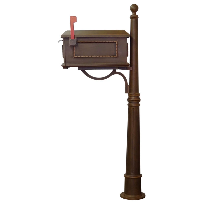 Special Lite Products Company Traditional Curbside Mailbox With Ashland Mailbox Post Unit, Copper 7 Special Lite Products Company Traditional Curbside Mailbox With Ashland Mailbox Post Unit, Copper - Image 5