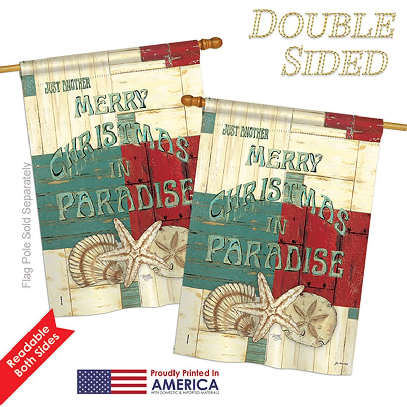 Breeze Decor Xmas In Paradise Winter, Seasonal House Flag 28"x40" 5 Breeze Decor Xmas In Paradise Winter, Seasonal House Flag 28"x40" - Image 3