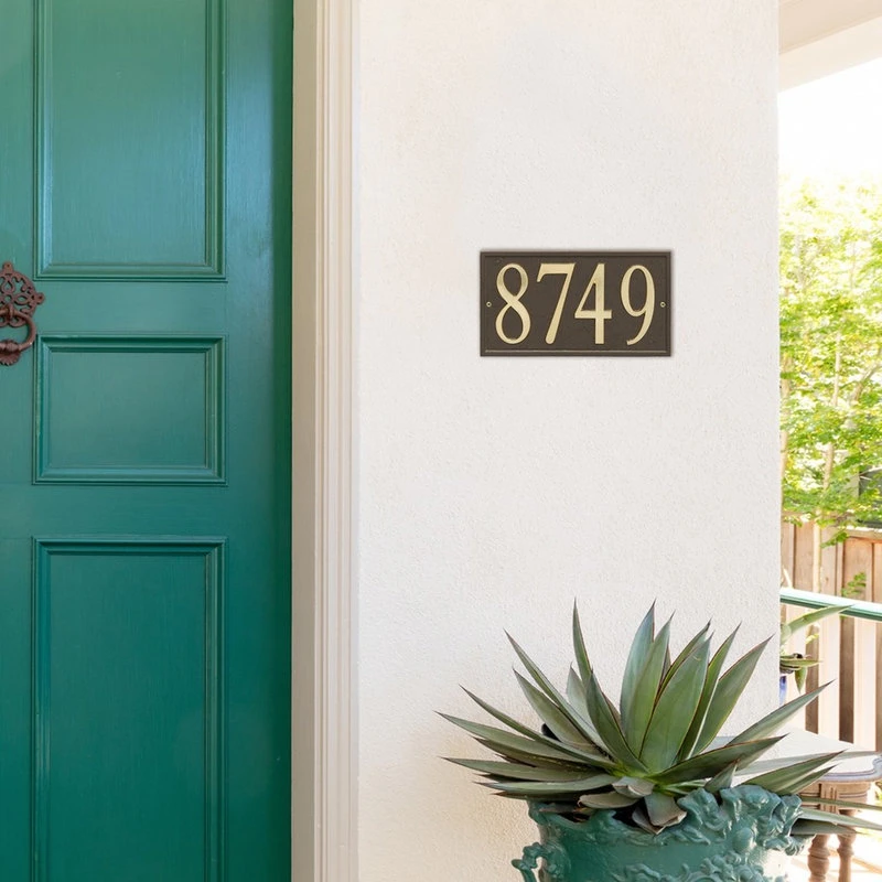 ART & ARTIFACT Custom Metal Address Plaque - Arched With Self-Stick Numerals - Bronze 6 ART & ARTIFACT Custom Metal Address Plaque - Arched With Self-Stick Numerals - Bronze - Image 4