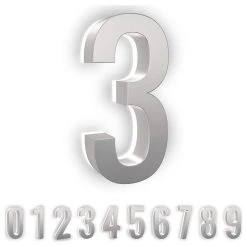 Modern Lights 5 In ABS Backlit LED Floating Address Number, Up-Scale Modern Look LumaNumbers,