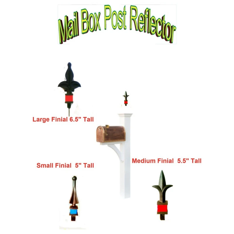 Garden Metalwork Mailbox And Fence Post Reflector, Red, Large Fluer Dis Lis 5 Garden Metalwork Mailbox And Fence Post Reflector, Red, Large Fluer Dis Lis - Image 3