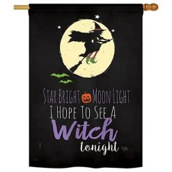 Breeze Decor Star Bright Halloween Vertical Garden Double Sided Flag, 28"x40"
