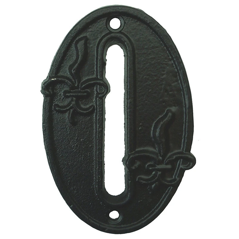 Lulu Decor Inc. Lulu Decor, Cast Iron House Number With Fleur De Lis Design, Vintage Black, 0 3 Lulu Decor Inc. Lulu Decor, Cast Iron House Number With Fleur De Lis Design, Vintage Black, 0