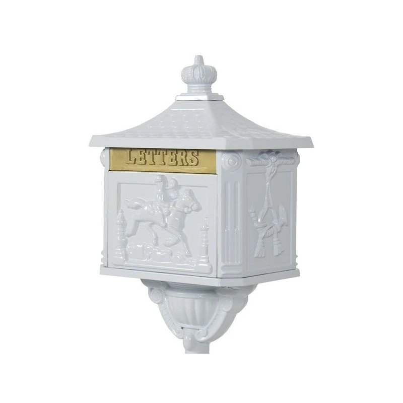 AffordableVariety Vertical Aluminum Postal Security Mailbox Heavy Duty, White 4 AffordableVariety Vertical Aluminum Postal Security Mailbox Heavy Duty, White - Image 2