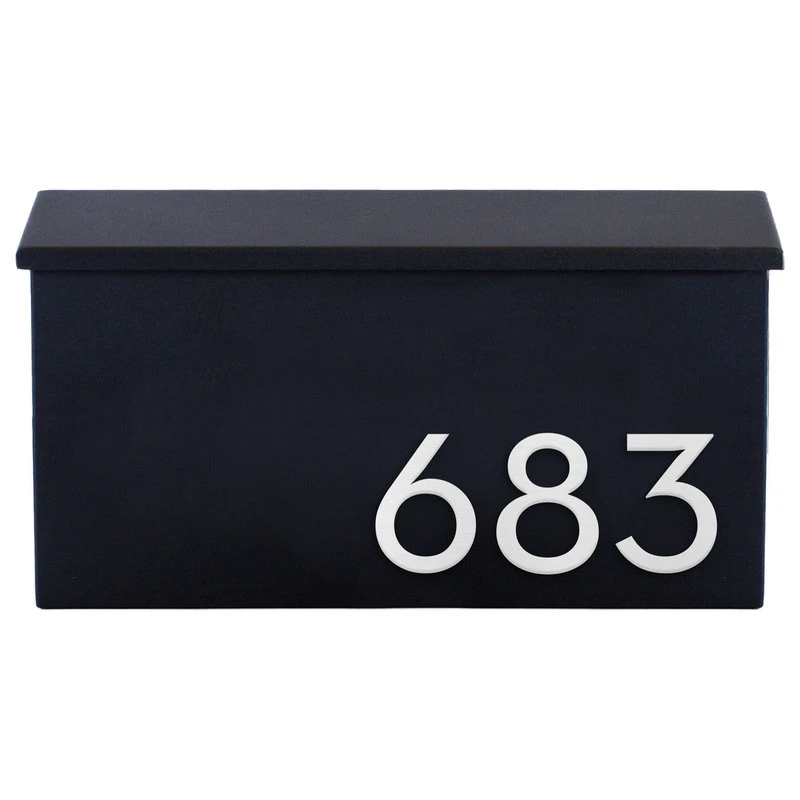 Modern Aspect The OG Wall Mounted Mailbox + House Numbers, Lock Included, Outgoing Flag, Black 5 Modern Aspect The OG Wall Mounted Mailbox + House Numbers, Lock Included, Outgoing Flag, Black - Image 3