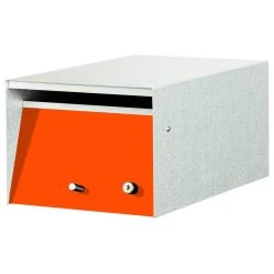 FOS Designs USA Urban Front Opening Zincalume Mailbox, Orange