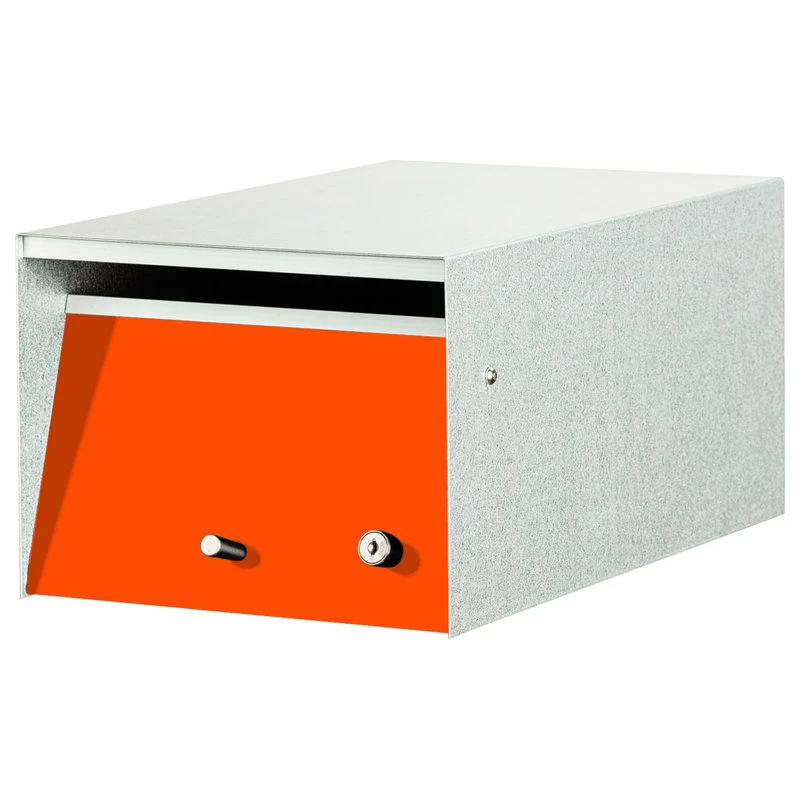 FOS Designs USA Urban Front Opening Zincalume Mailbox, Orange 3 FOS Designs USA Urban Front Opening Zincalume Mailbox, Orange