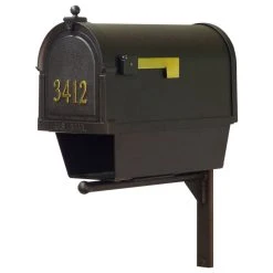 Special Lite Products Company Berkshire Mailbox With Address Numbers, Newspaper Tube & Mounting Bracket