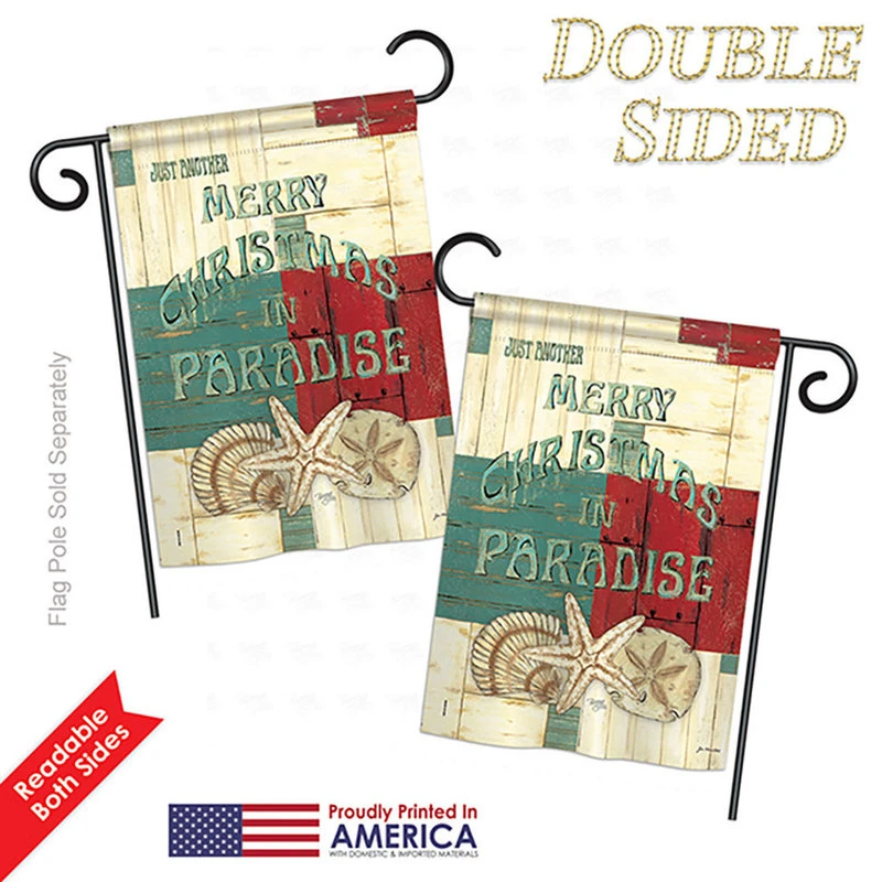 Breeze Decor Xmas In Paradise Winter, Seasonal Garden Flag 13"x18.5" 5 Breeze Decor Xmas In Paradise Winter, Seasonal Garden Flag 13"x18.5" - Image 3