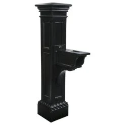 Mayne - Outdoor Products Of Distinction 13"W X 30"D X 64"H Liberty Mailbox Post, Black