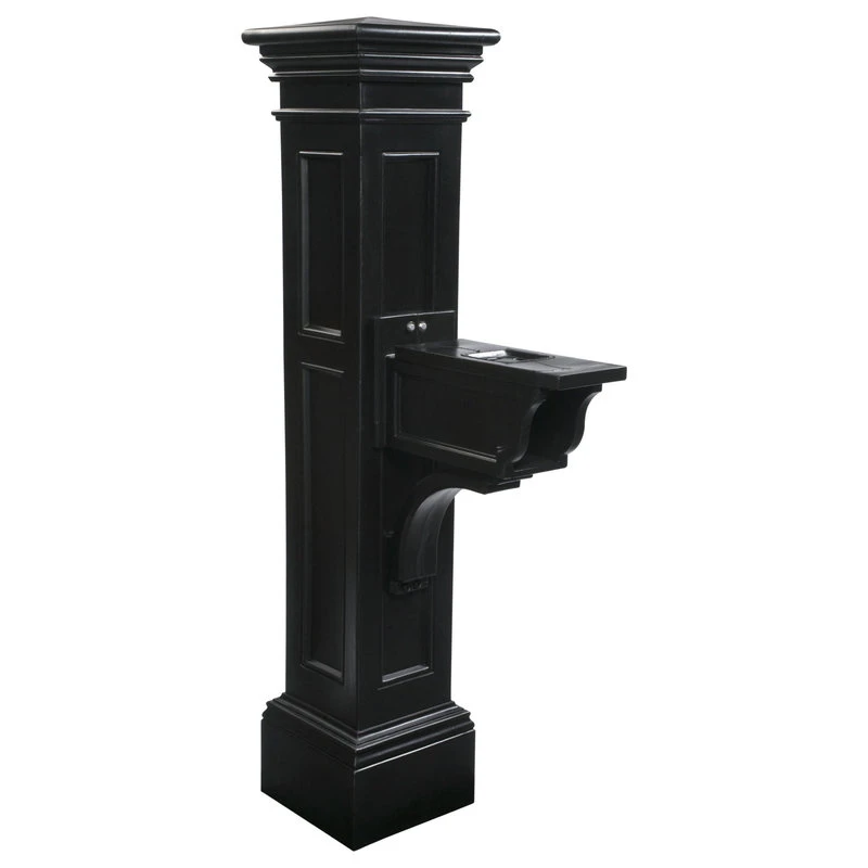Mayne - Outdoor Products Of Distinction 13"W X 30"D X 64"H Liberty Mailbox Post, Black 3 Mayne - Outdoor Products Of Distinction 13"W X 30"D X 64"H Liberty Mailbox Post, Black