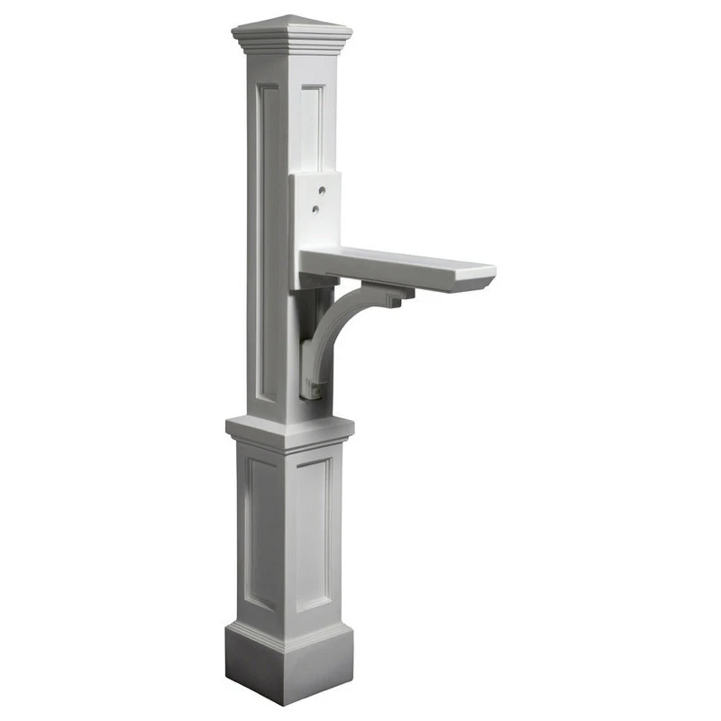 Mayne Newport Plus Mailbox Post, White 3 Mayne Newport Plus Mailbox Post, White
