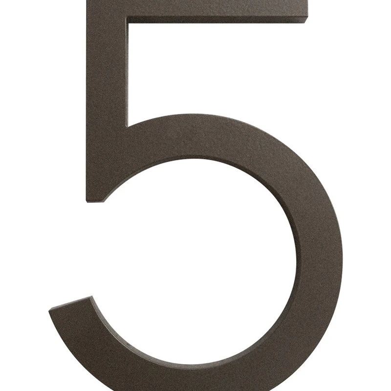Moderndwellnumbers Modern Font House Number, Bronze, 8", Number 5, Modern Font 3 Moderndwellnumbers Modern Font House Number, Bronze, 8", Number 5, Modern Font