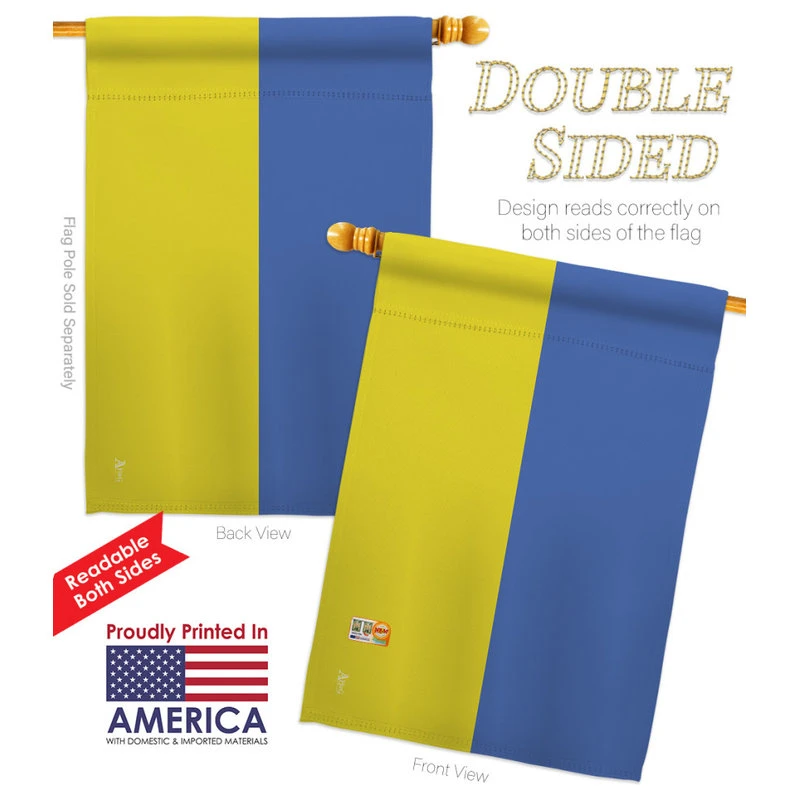 Americana Home & Garden Ukraine Of The World Nationality House Flag 4 Americana Home & Garden Ukraine Of The World Nationality House Flag - Image 2