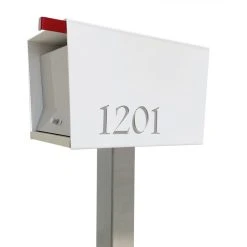 TedStuff UpTown Box With Locking Doors. Modern Pole Mounted Mailbox, Pole Not Included.,