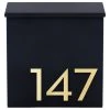 Modern Aspect The Inbox Wall Mounted Mailbox + House Numbers, Lock Included, Outgoing Flag, Black 1 Modern Aspect The Inbox Wall Mounted Mailbox + House Numbers, Lock Included, Outgoing Flag, Black -Mayne Store f7f1da060074d1e2 8375 w800 h800 b1 p0