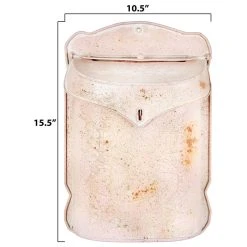 CREATIVE CO-OP Embossed Tin Post Box, Distressed Finish, Pink 5 CREATIVE CO-OP Embossed Tin Post Box, Distressed Finish, Pink -Mayne Store f9c15dea01522688 2090 w800 h800 b1 p0