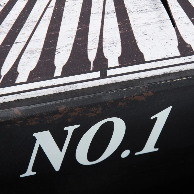 Uniek Kate And Laurel Linch Metal Antique Wall Clock Mail Organizer, Black 5 Uniek Kate And Laurel Linch Metal Antique Wall Clock Mail Organizer, Black - Image 3