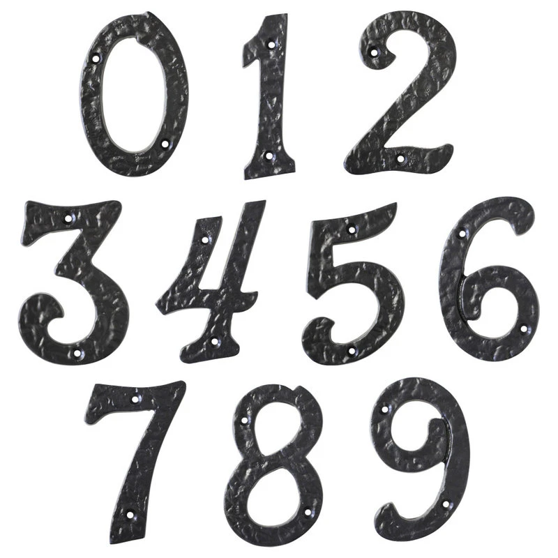 RCH Hardware Iron Vintage Farmhouse House Number, 4-Inch, Various Finishes, Blac 4 RCH Hardware Iron Vintage Farmhouse House Number, 4-Inch, Various Finishes, Blac - Image 2